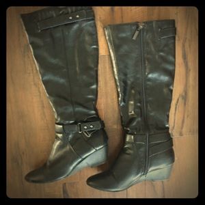 Call it Spring Black Wedge Boots